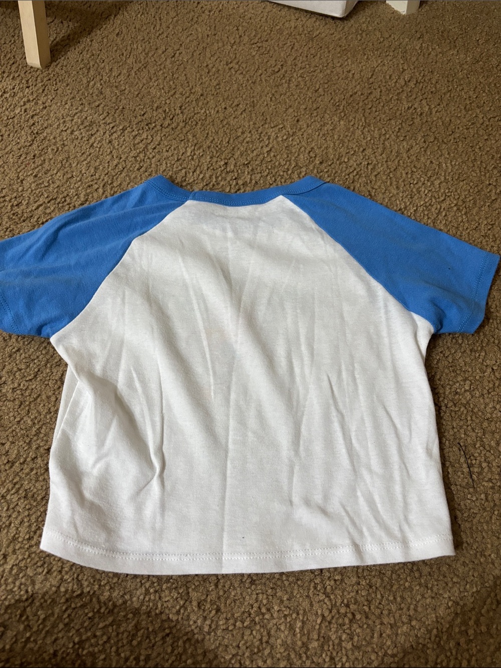 Blue & White Raglan Kids Tee - Picture 2 of 3